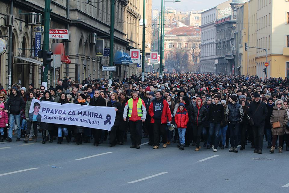 Prosvjed protiv nasilja nad djecom u BiH i podsjećanje na smrt Mahira Rakovca
