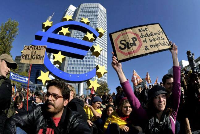 Prosvjednici i prosvjednice okupirali Europsku središnju banku!