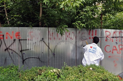 Uklonjeni grafiti mržnje prema ženama, Romima/kinjama i LGBT osobama