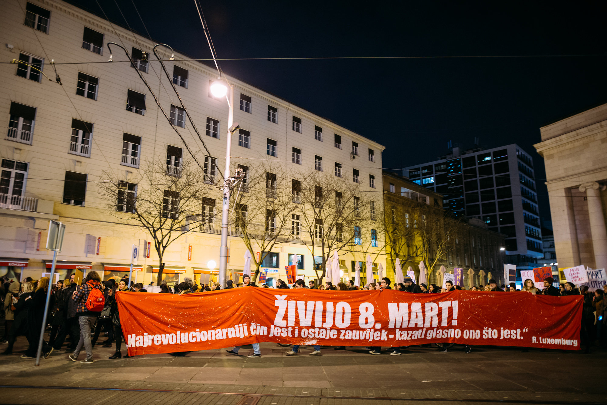 Žene Osmi mart provode protestirajući na ulicama diljem Hrvatske
